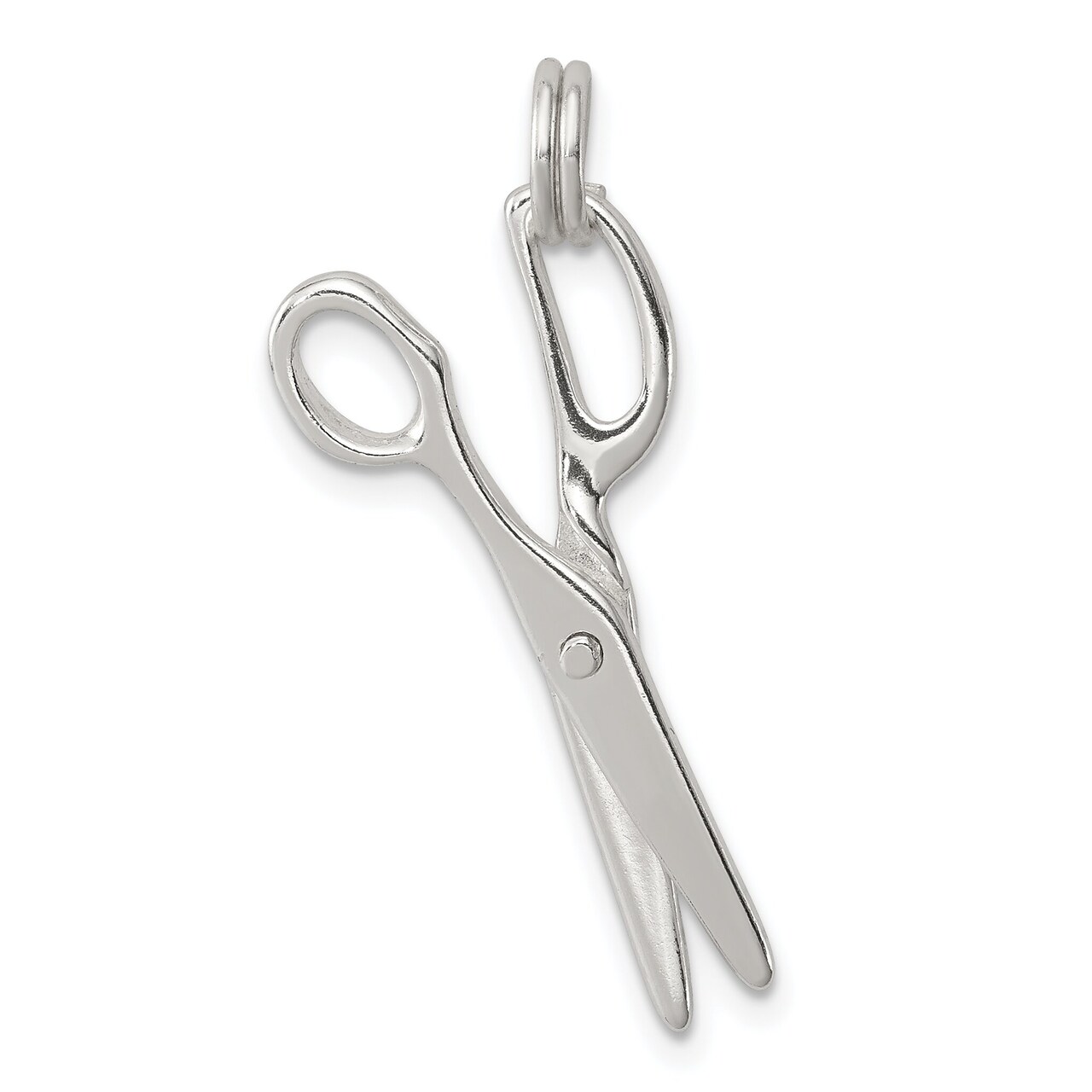 Sterling Silver Scissors Charm Pendant Jewelry Stylist 25mm x 16mm